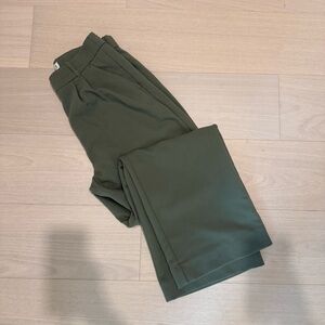 Abercrombie & Fitch Sloane Tailored Wide Leg Pants - Olive Green
